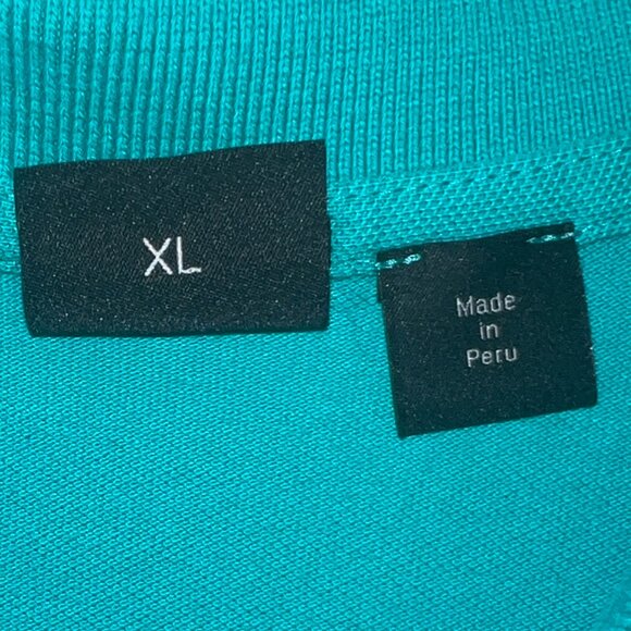 BOSS Hugo Boss Polo Shirt Men's XL Turquoise Pima Cotton Embroidered Logo - Picture 4 of 11